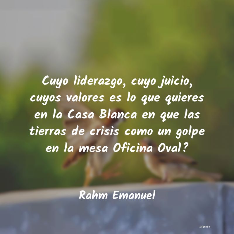 Frases de Rahm Emanuel