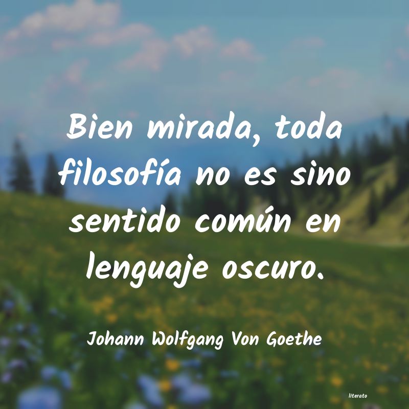 Frases de Johann Wolfgang Von Goethe