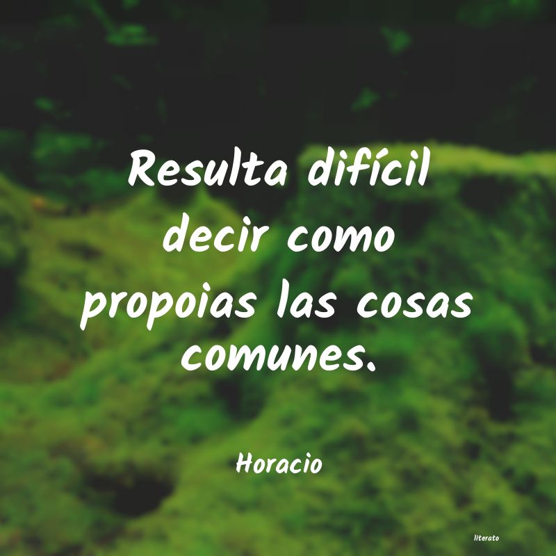 frases de Horacio