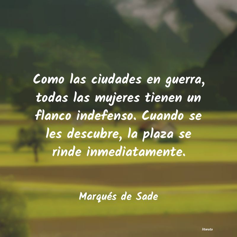 Frases de Marqués de Sade