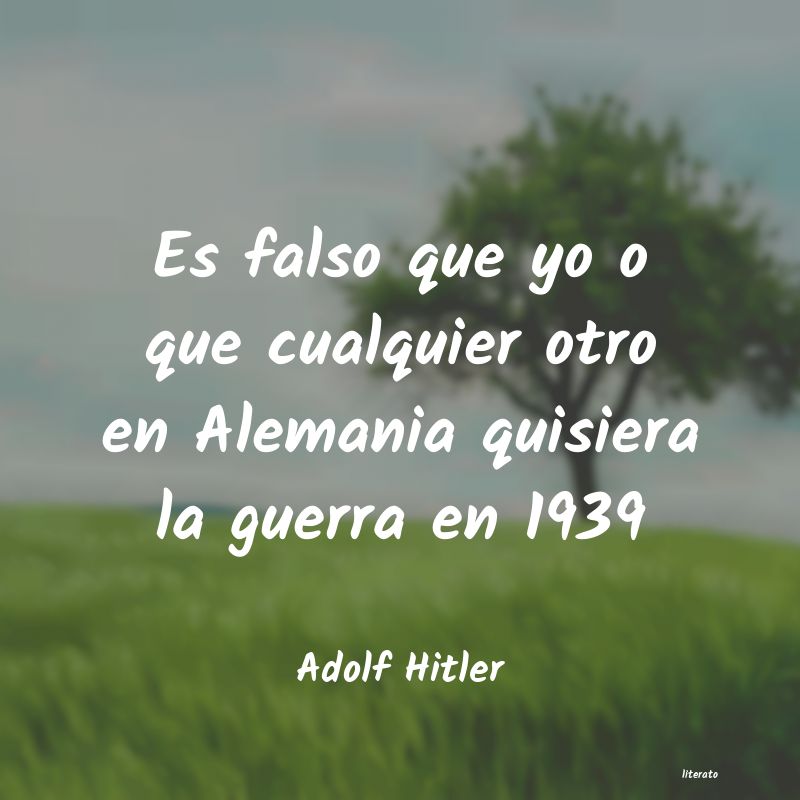 Frases de Adolf Hitler