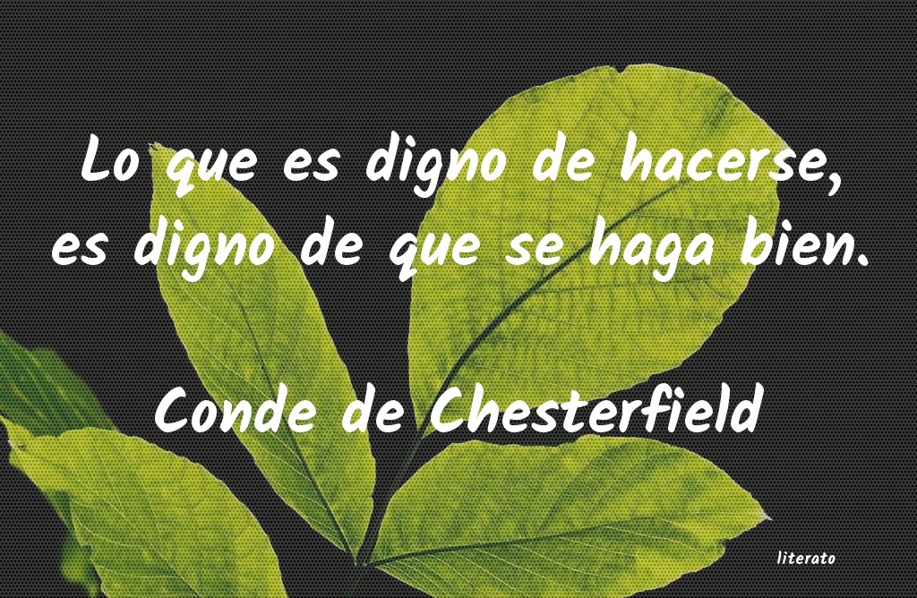 frases de Conde de Chesterfield