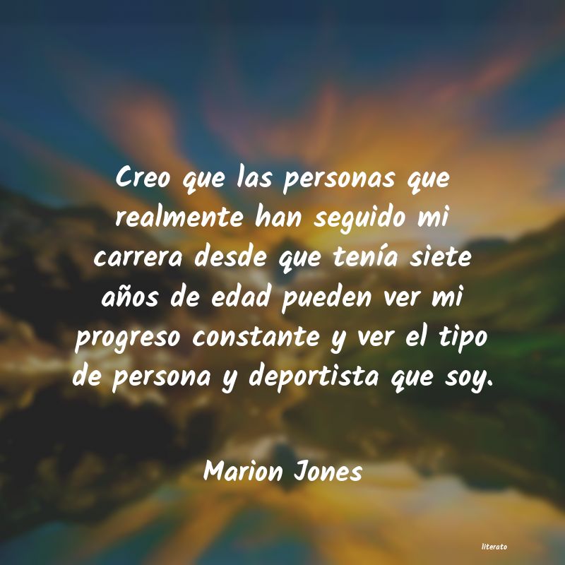 frases de Marion Jones