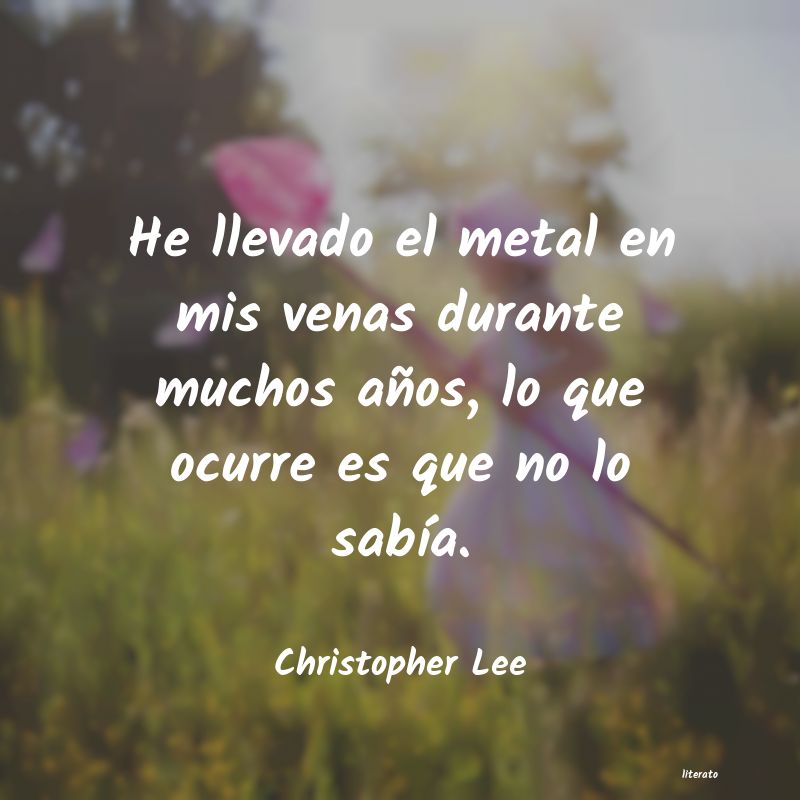 frases de Christopher Lee
