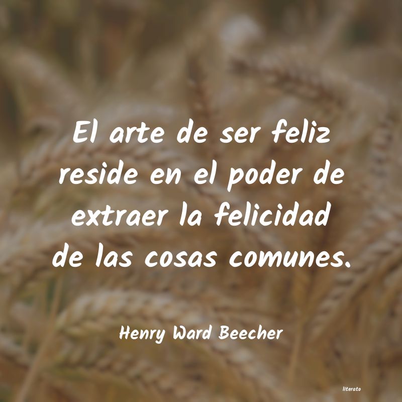 frases de Henry Ward Beecher