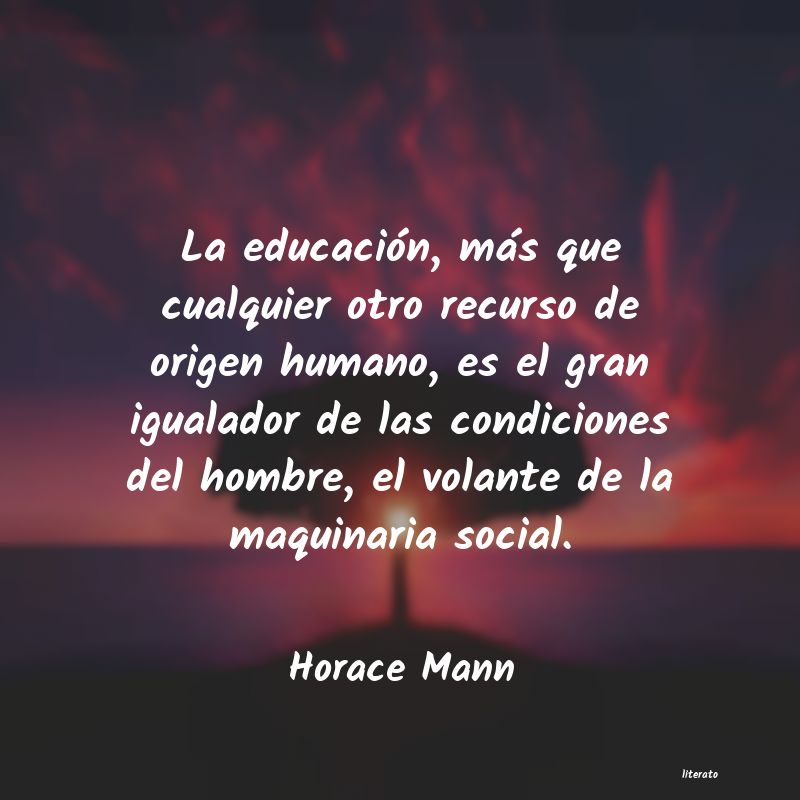 frases de Horace Mann