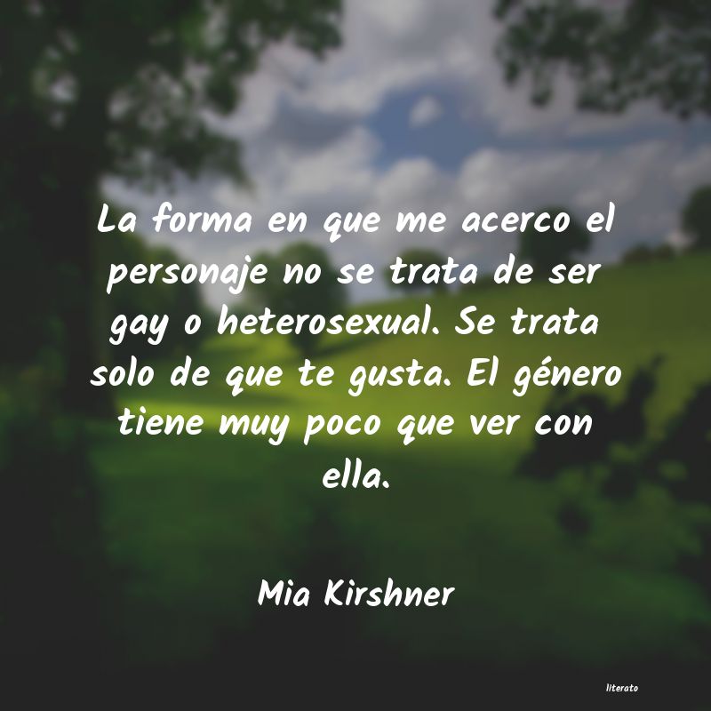 Frases de Mia Kirshner