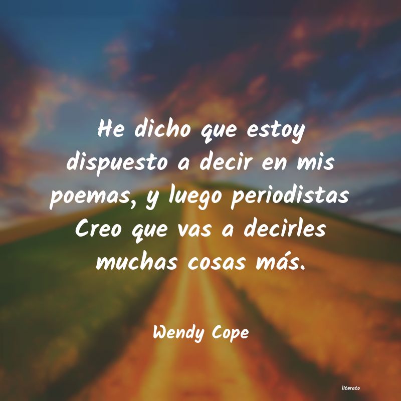 Frases de Wendy Cope