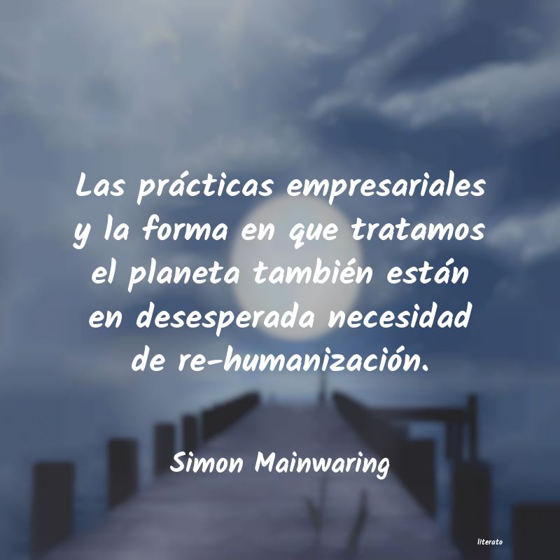 Frases de Simon Mainwaring