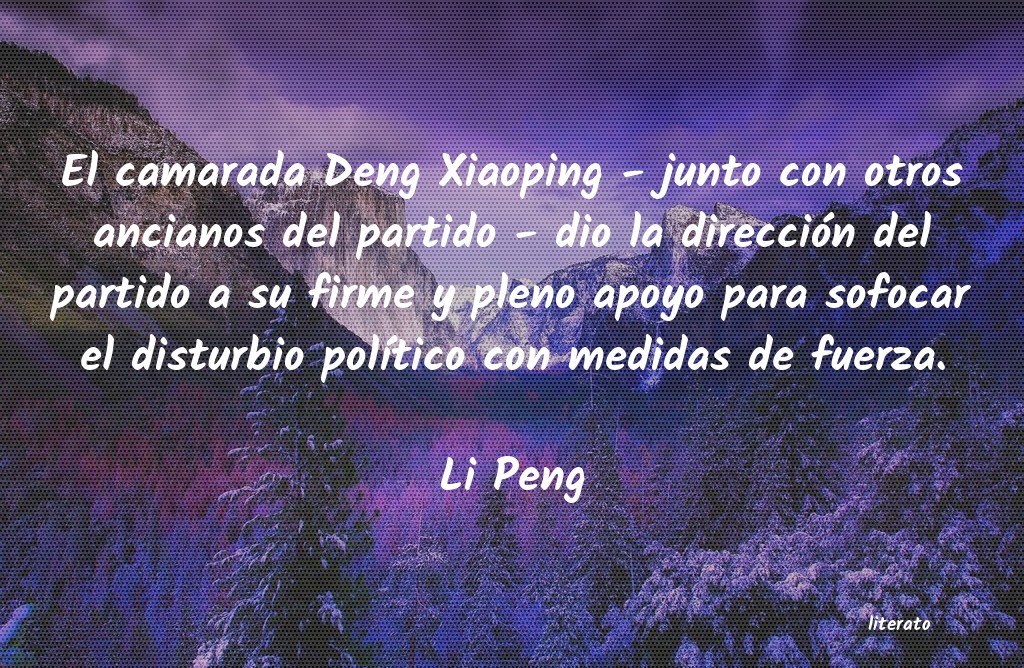 Frases de Li Peng