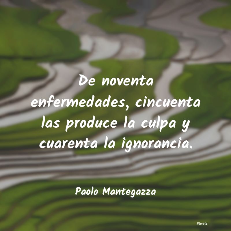 Frases de Paolo Mantegazza