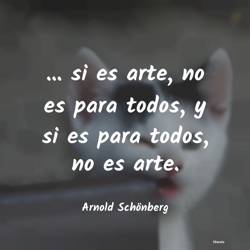 frases de Arnold Schönberg