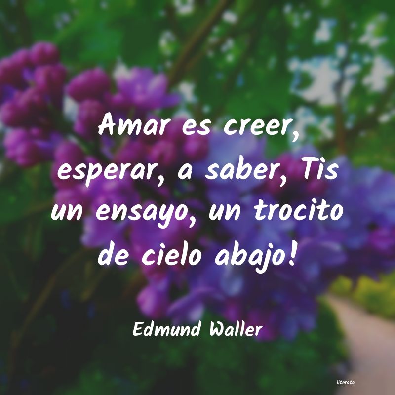 Frases de Edmund Waller