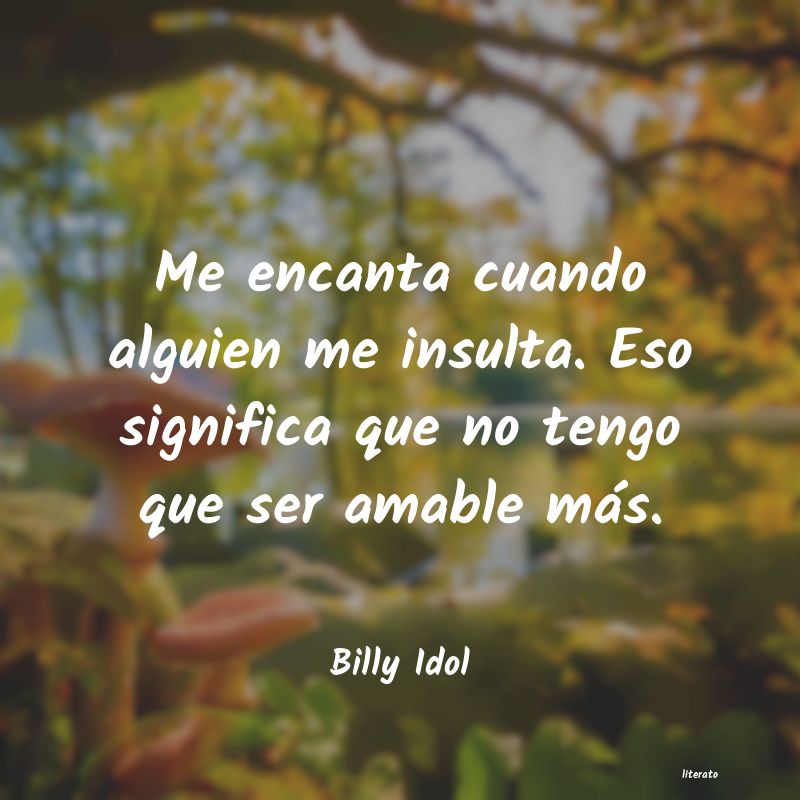 frases de Billy Idol