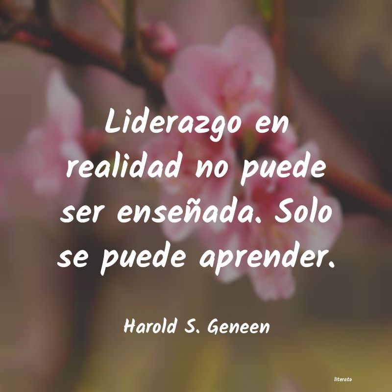 frases de Harold S. Geneen