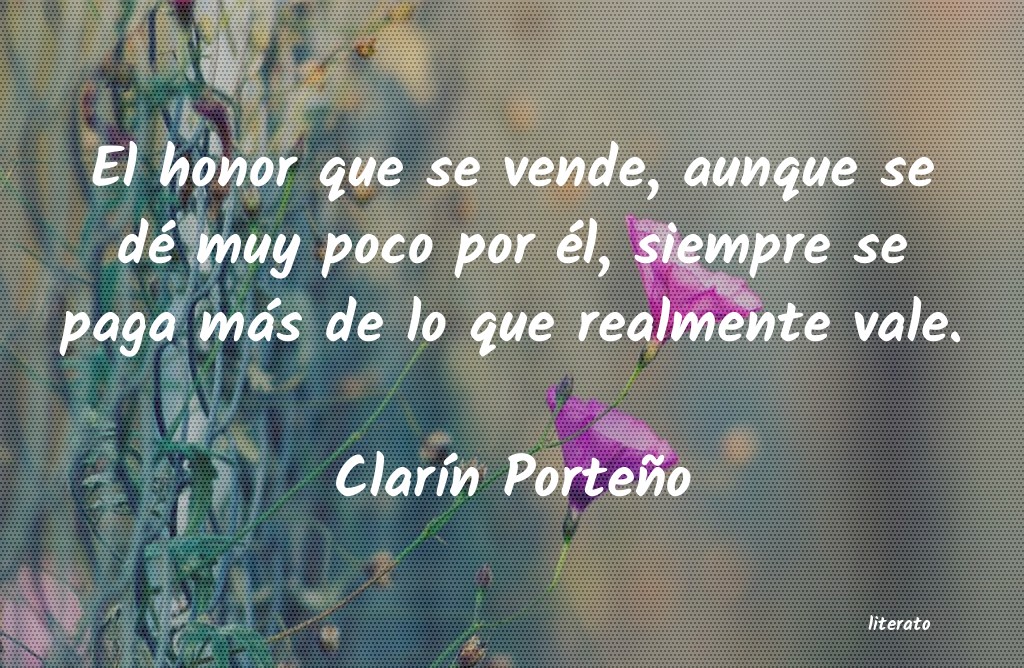 frases de ClarÃ­n PorteÃ±o