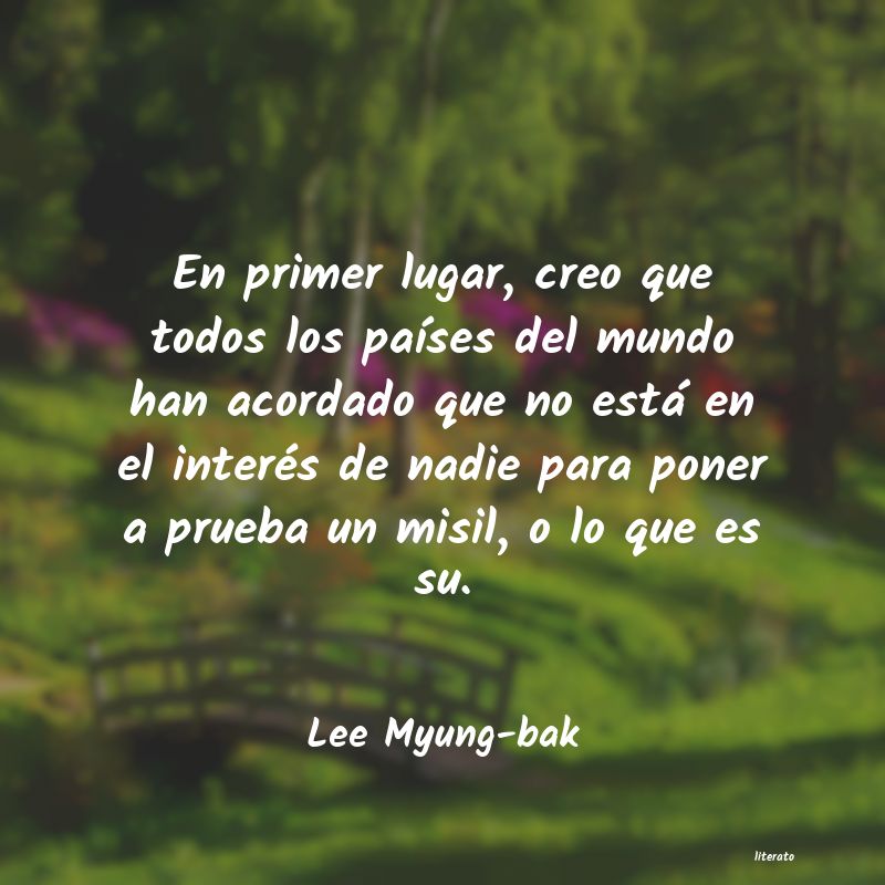 Frases de Lee Myung-bak