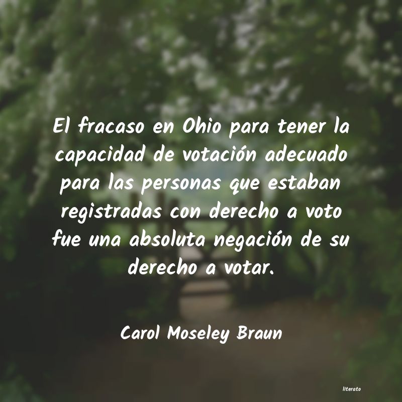 frases de Carol Moseley Braun