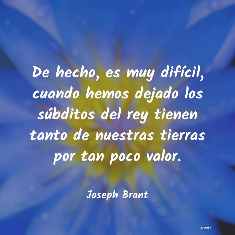 Frases de Joseph Brant