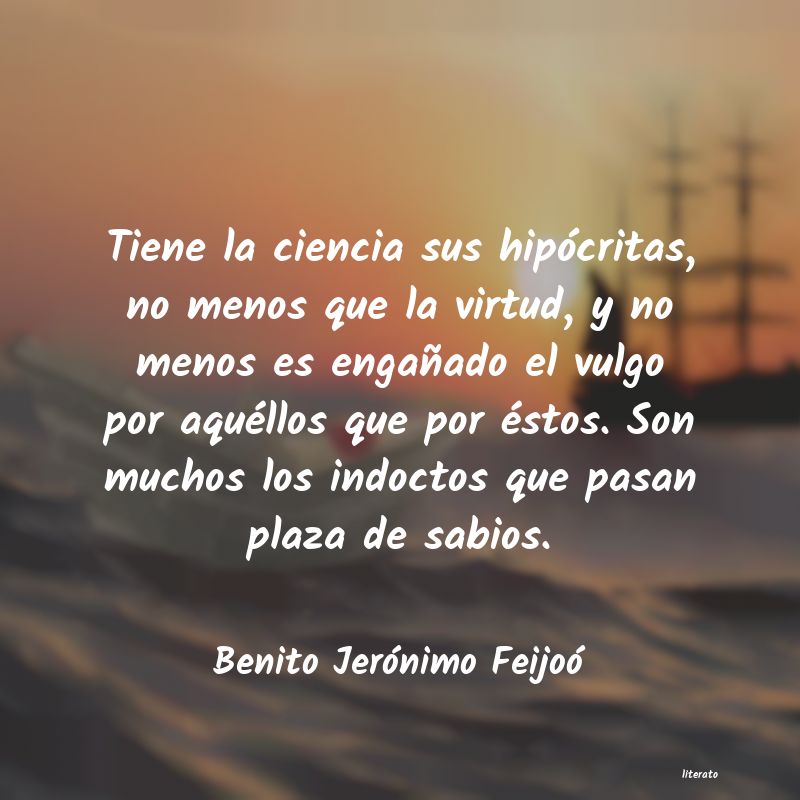 frases de Benito Jerónimo Feijoó