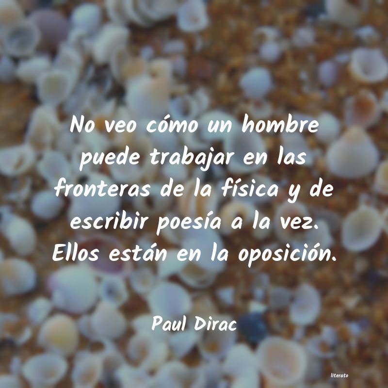 frases de Paul Dirac