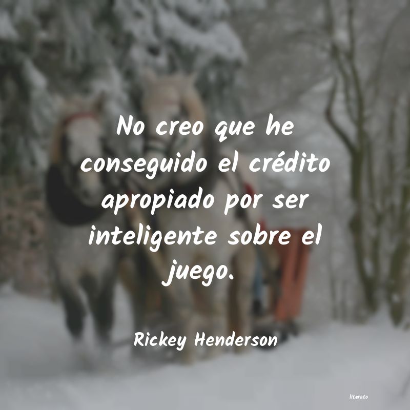 frases de Rickey Henderson