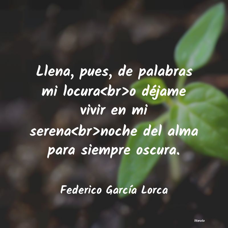 frases de Federico GarcÃa Lorca