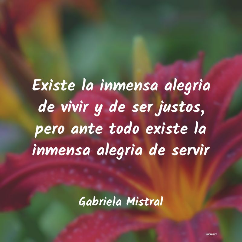 Frases de Gabriela Mistral