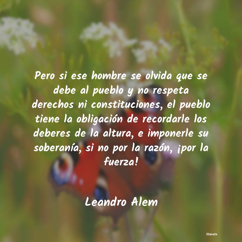 Frases de Leandro Alem