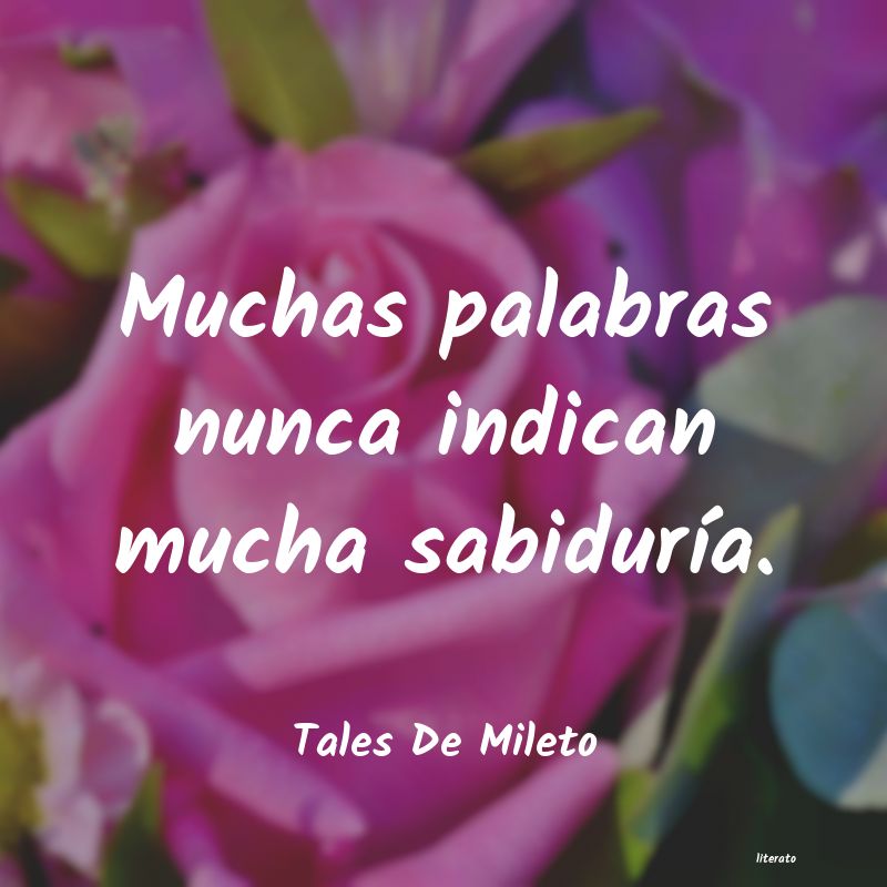 Frases de Tales De Mileto