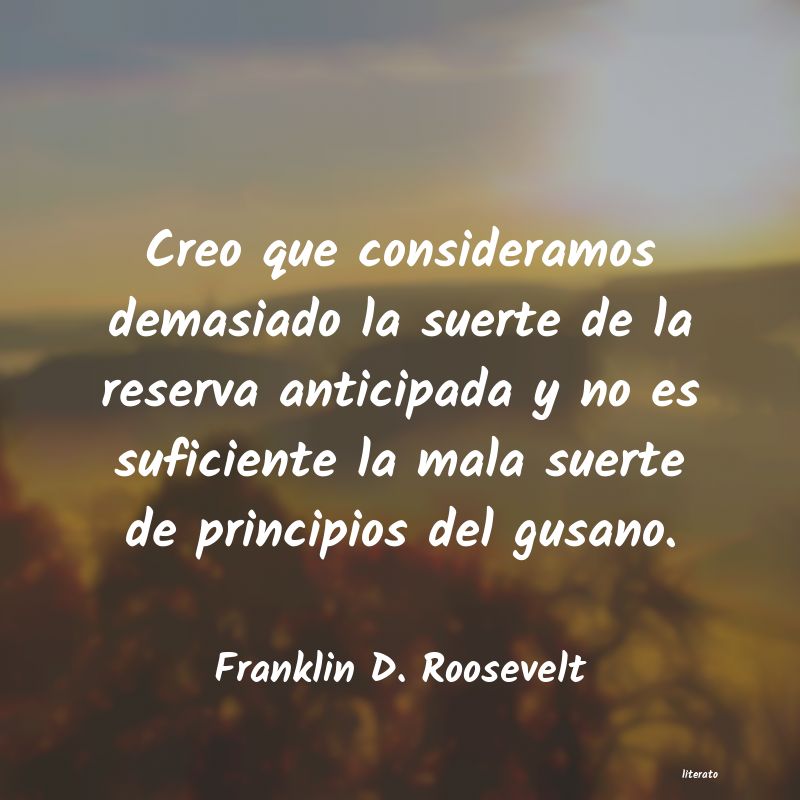 frases de Franklin D. Roosevelt