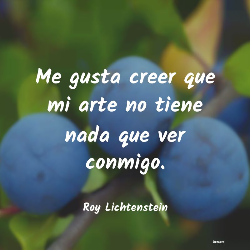 frases de Roy Lichtenstein