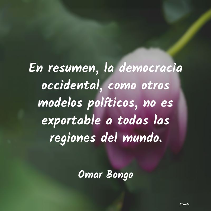 Frases de Omar Bongo