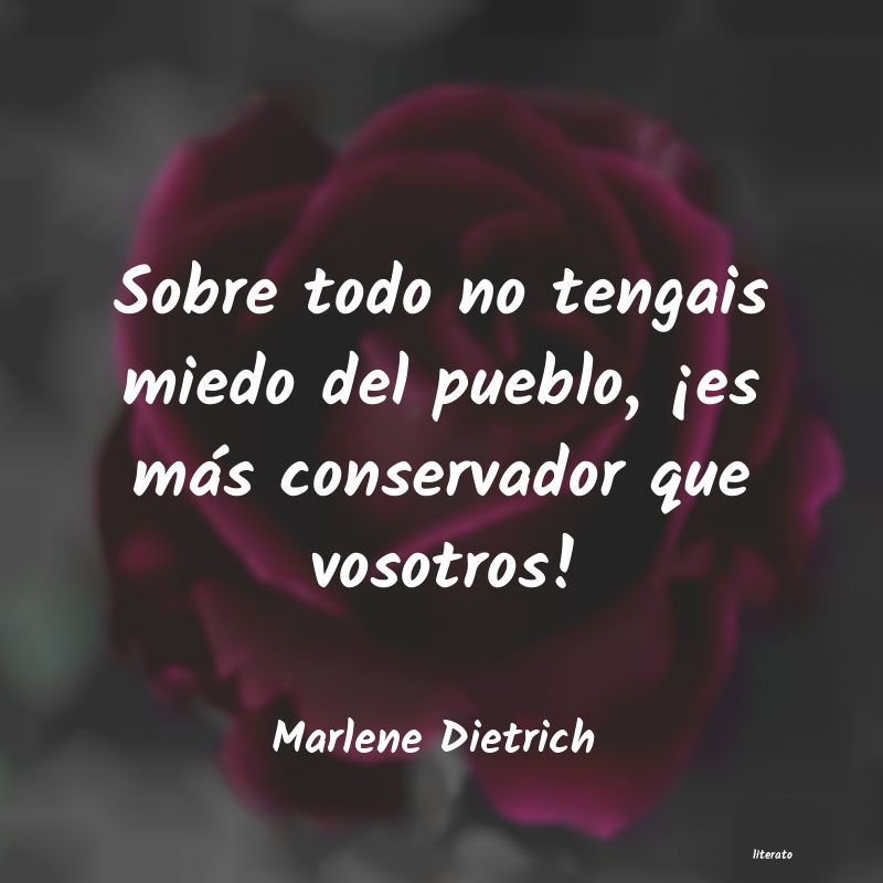 frases de Marlene Dietrich