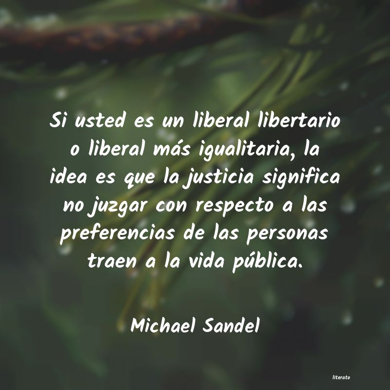 frases de Michael Sandel
