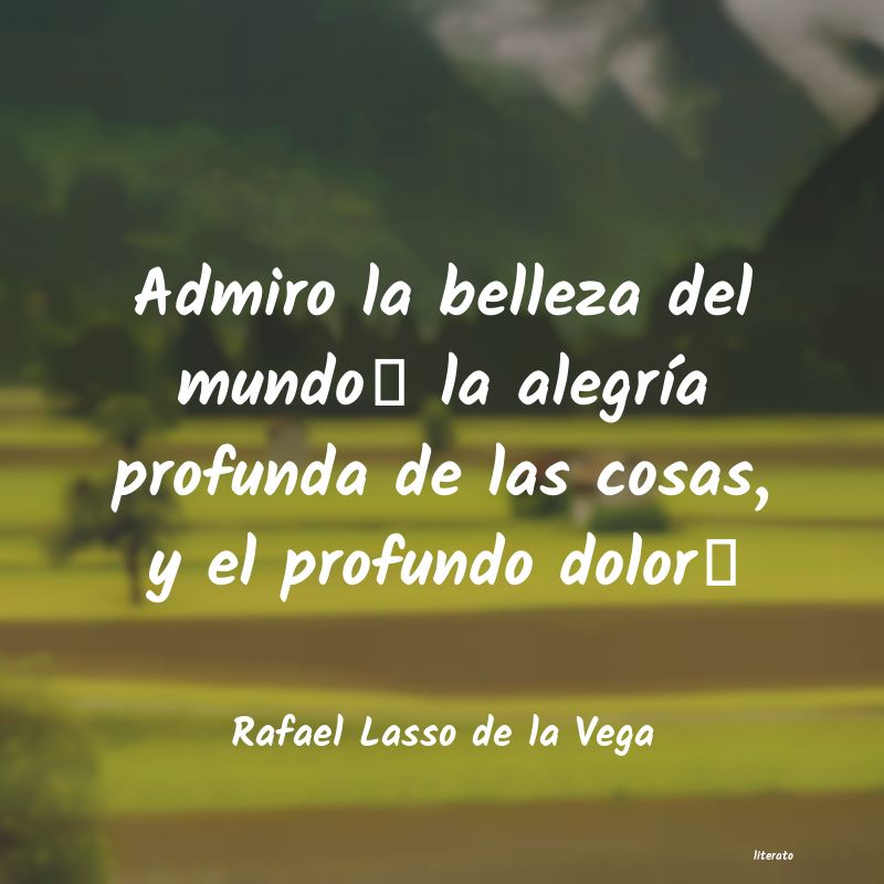 Frases de Rafael Lasso de la Vega