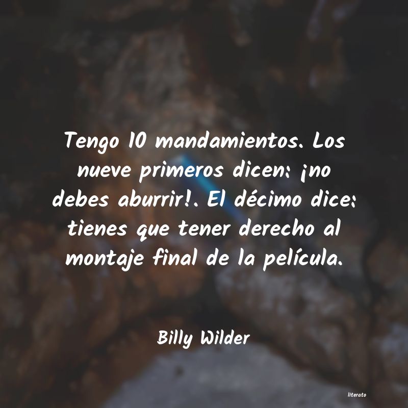 frases de Billy Wilder