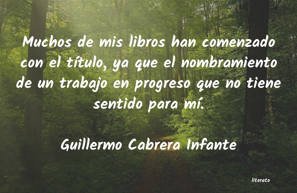 Frases de Guillermo Cabrera Infante