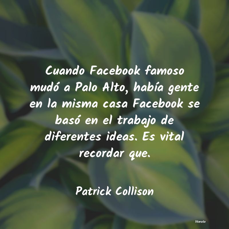 Frases de Patrick Collison