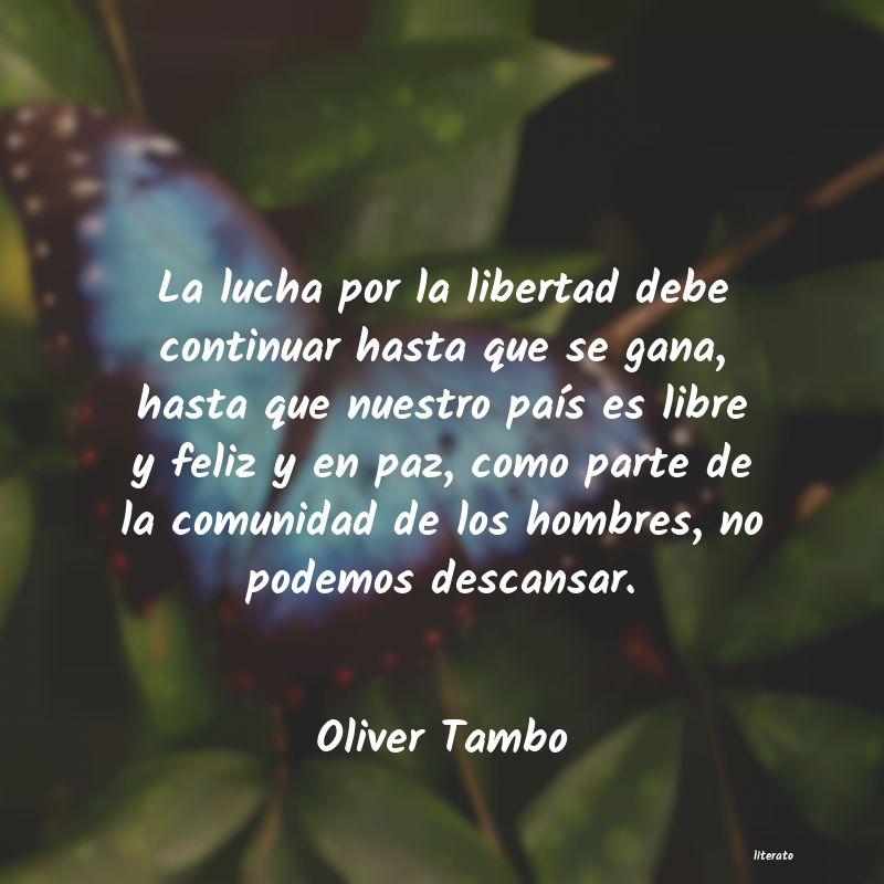 Frases de Oliver Tambo