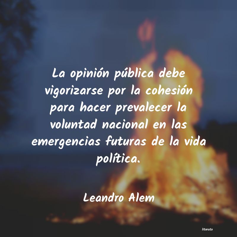 frases de Leandro Alem