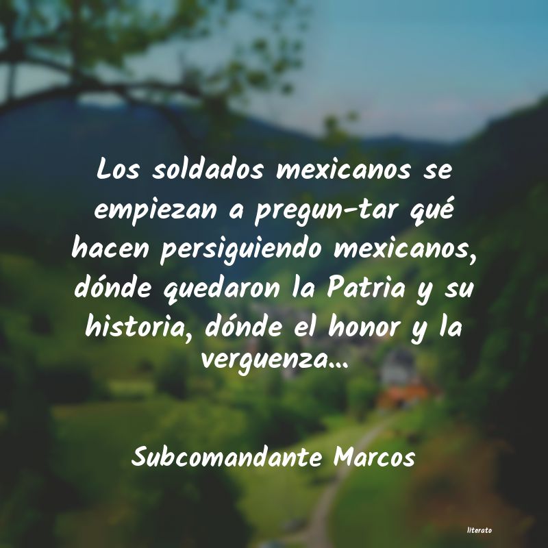 Frases de Subcomandante Marcos