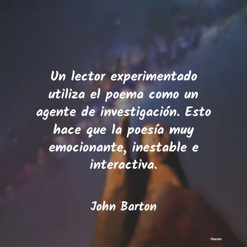 Frases de John Barton