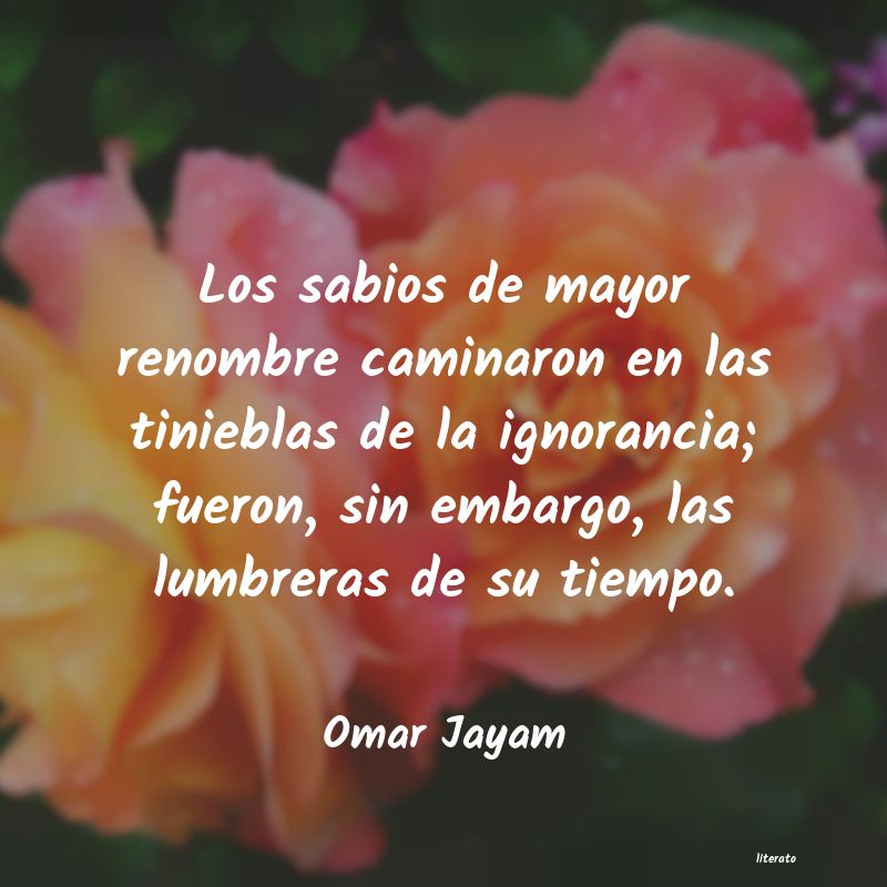 Frases de Omar Jayam