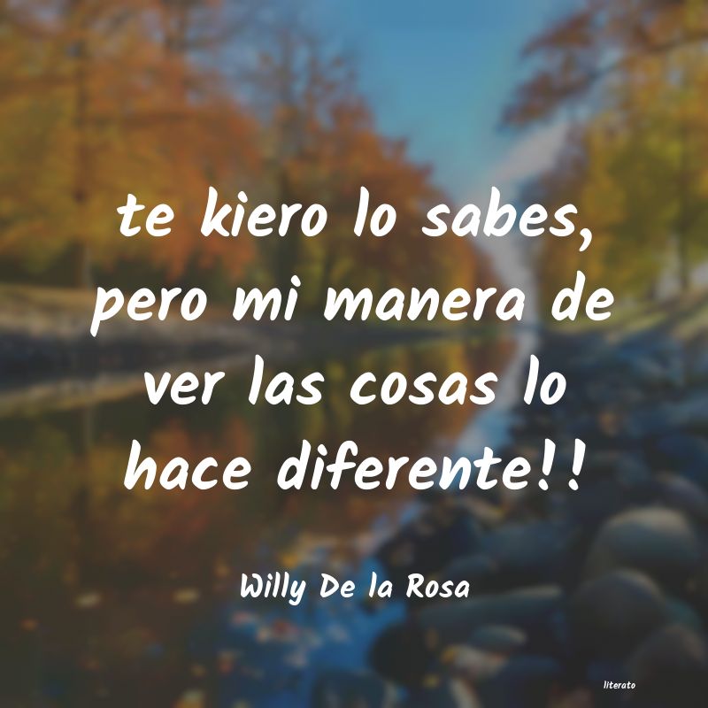 Frases de Willy De la Rosa