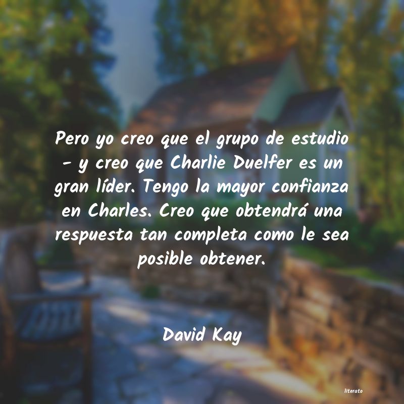 Frases de David Kay