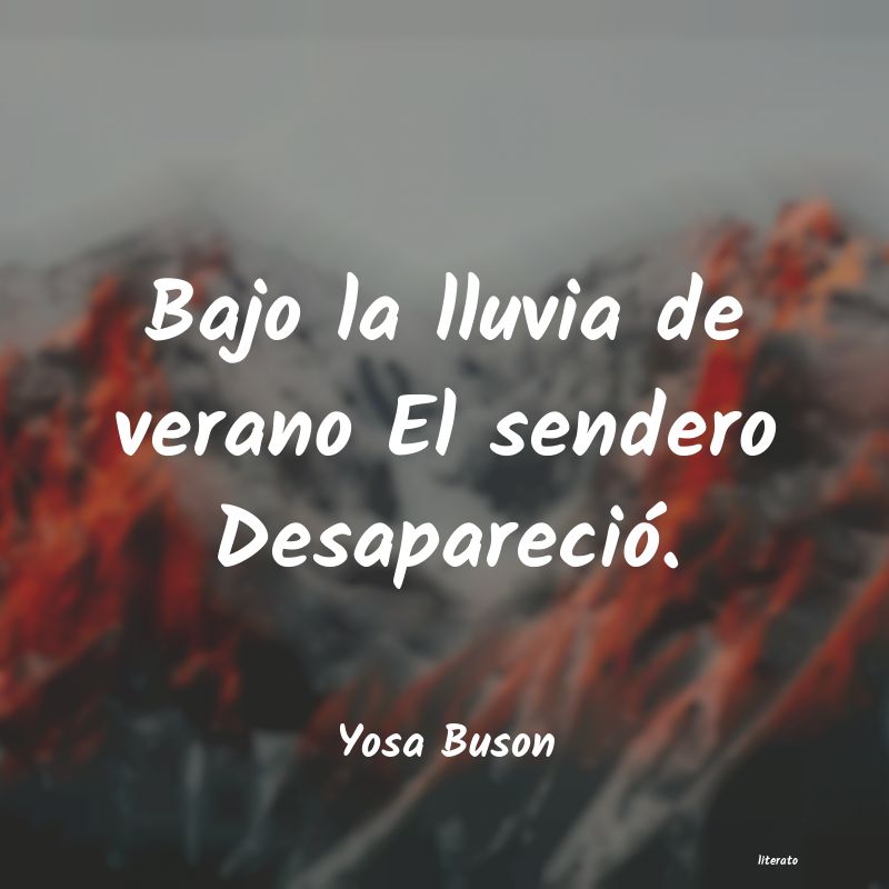 frases de Yosa Buson