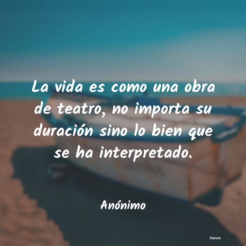 teatro y la vida