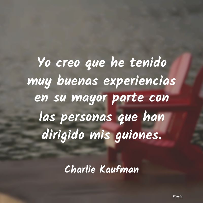 Frases de Charlie Kaufman