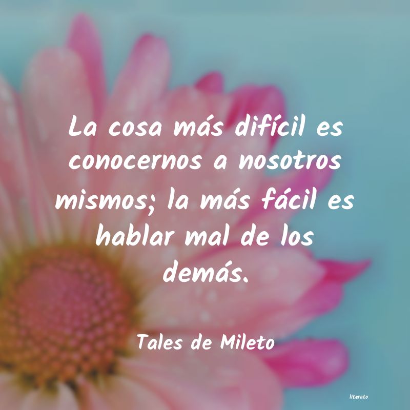 Frases de Tales de Mileto